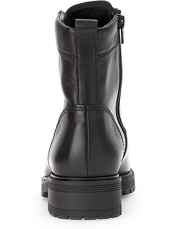 Bottines en cuir lisse
