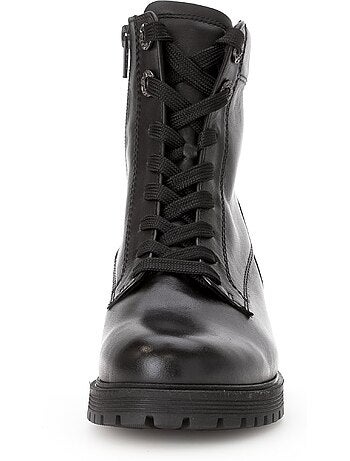 Bottines en cuir lisse