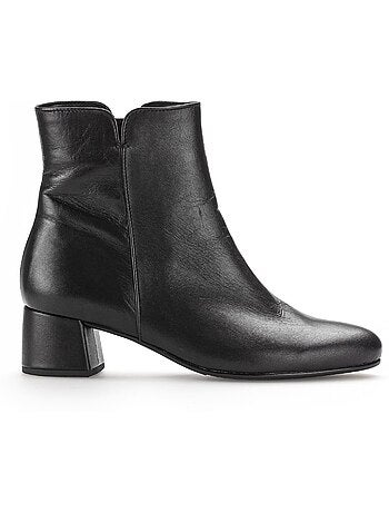 Bottines en cuir lisse