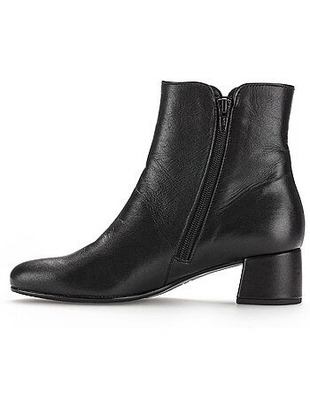 Bottines en cuir lisse