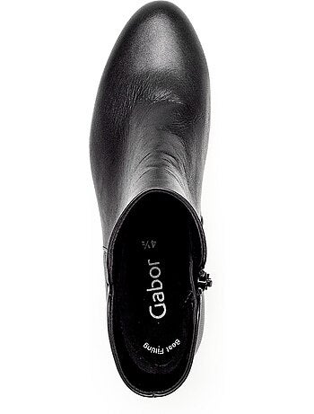 Bottines en cuir lisse
