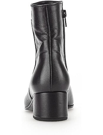 Bottines en cuir lisse