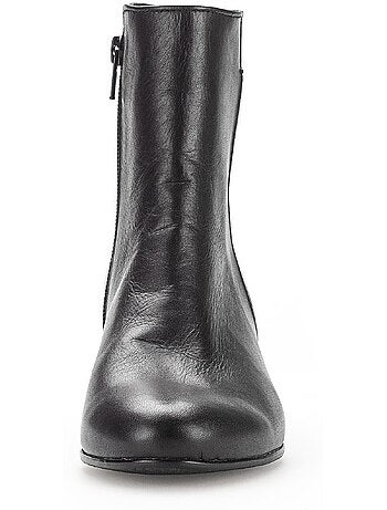 Bottines en cuir lisse