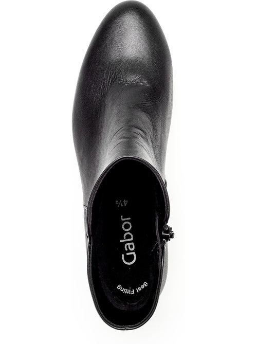 Bottines en cuir lisse - Kiabi Bottines en cuir lisse - Kiabi