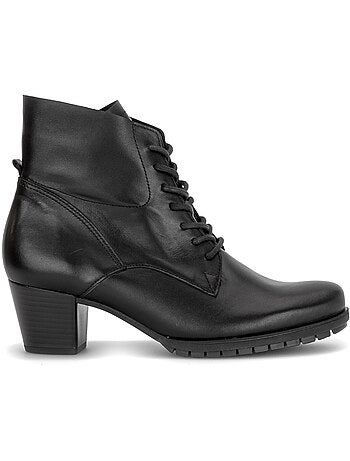 Bottines en cuir lisse