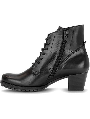 Bottines en cuir lisse