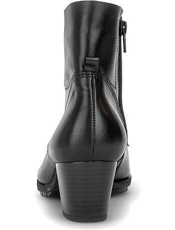Bottines en cuir lisse