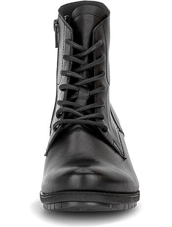 Bottines en cuir lisse