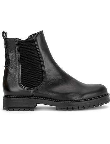 Bottines en cuir lisse