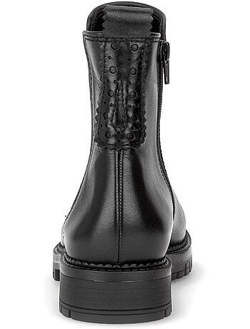 Bottines en cuir lisse