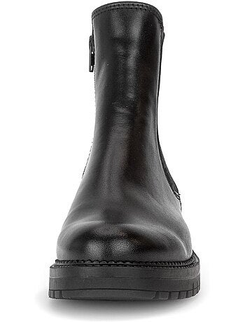 Bottines en cuir lisse
