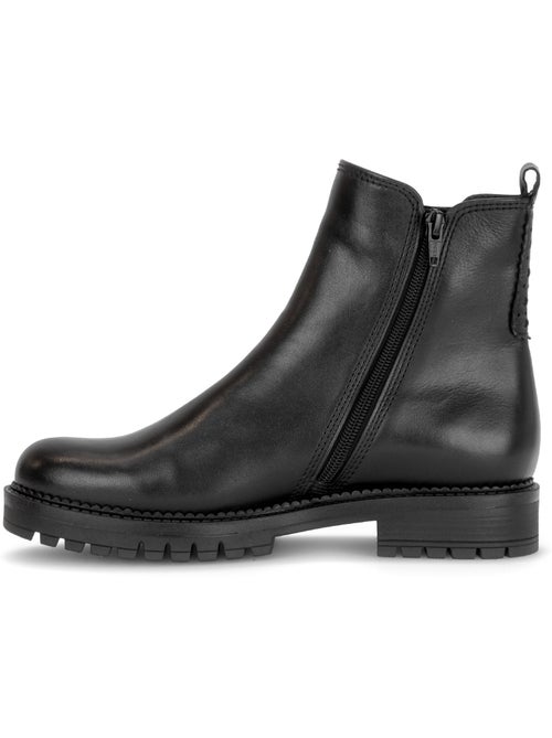 Bottines en cuir lisse - Kiabi Bottines en cuir lisse - Kiabi