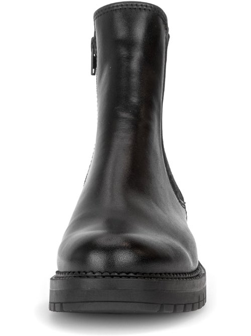 Bottines en cuir lisse - Kiabi Bottines en cuir lisse - Kiabi