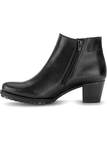 Bottines en cuir lisse