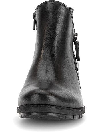 Bottines en cuir lisse
