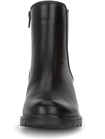 Bottines en cuir lisse