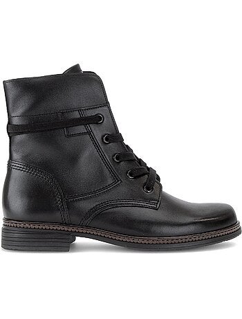Bottines en cuir lisse