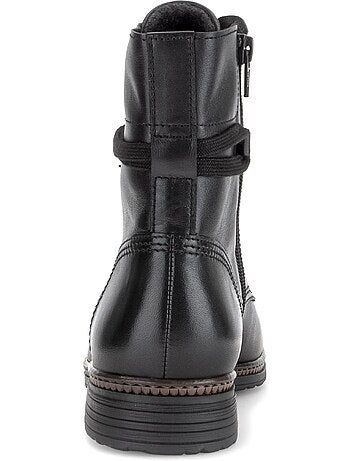 Bottines en cuir lisse