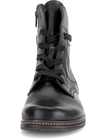 Bottines en cuir lisse