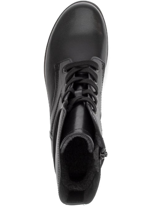 Bottines en cuir lisse - Kiabi Bottines en cuir lisse - Kiabi