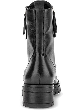 Bottines en cuir lisse