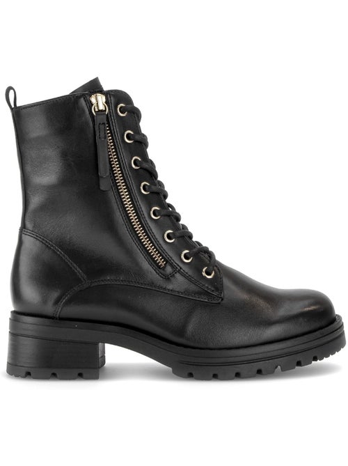 Bottines en cuir lisse - Kiabi Bottines en cuir lisse - Kiabi