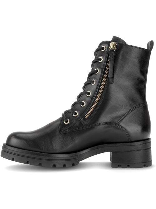 Bottines en cuir lisse - Kiabi Bottines en cuir lisse - Kiabi