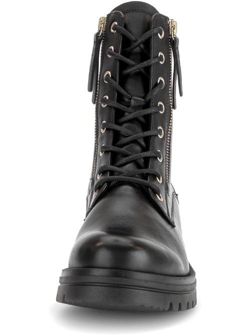 Bottines en cuir lisse - Kiabi Bottines en cuir lisse - Kiabi