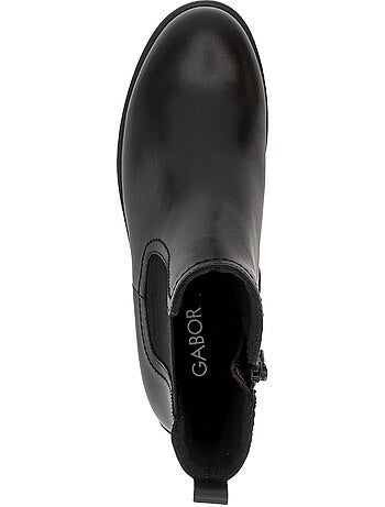 Bottines en cuir lisse