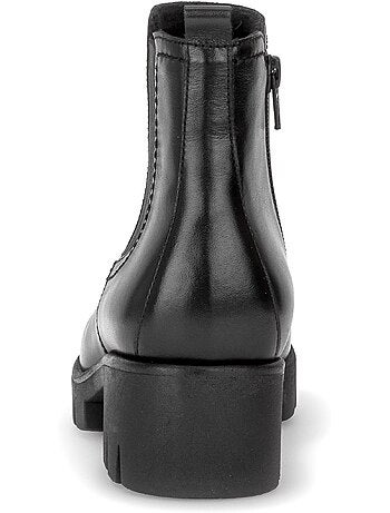 Bottines en cuir lisse