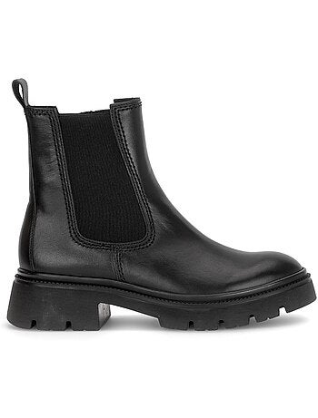 Bottines en cuir lisse