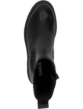Bottines en cuir lisse