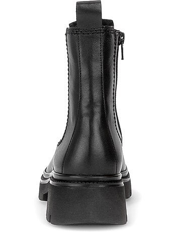 Bottines en cuir lisse