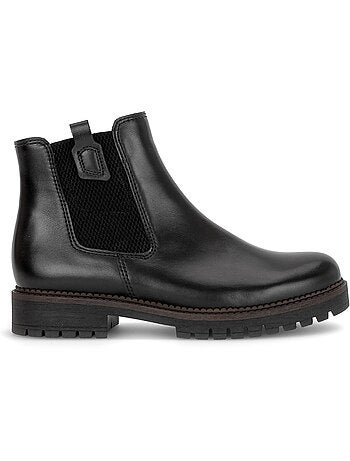 Bottines en cuir lisse