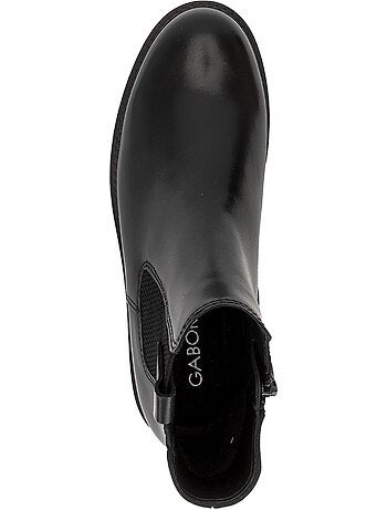 Bottines en cuir lisse