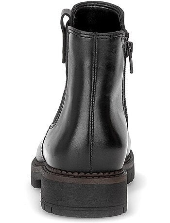 Bottines en cuir lisse