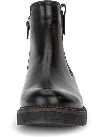 Bottines en cuir lisse