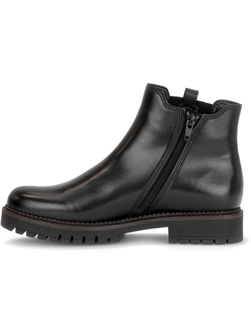 Bottines en cuir lisse - Kiabi Bottines en cuir lisse - Kiabi