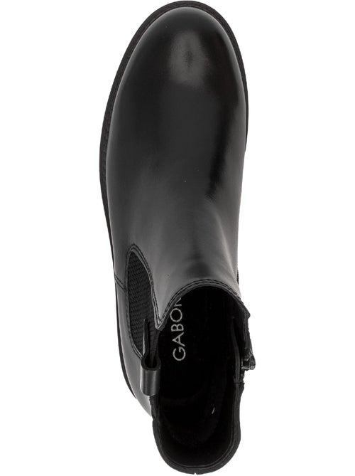 Bottines en cuir lisse - Kiabi Bottines en cuir lisse - Kiabi