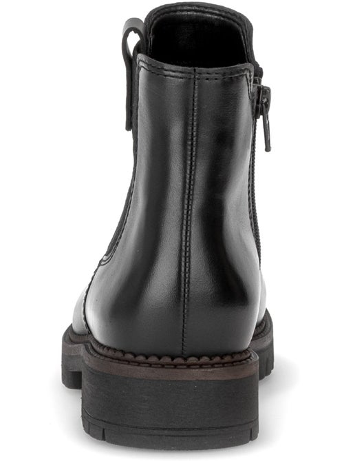 Bottines en cuir lisse - Kiabi Bottines en cuir lisse - Kiabi