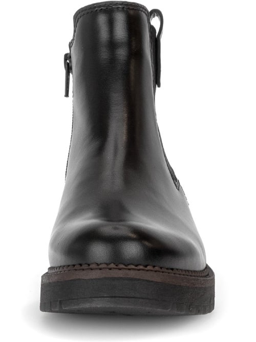 Bottines en cuir lisse - Kiabi Bottines en cuir lisse - Kiabi