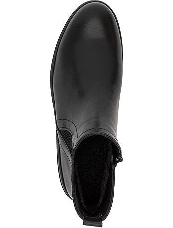 Bottines en cuir lisse