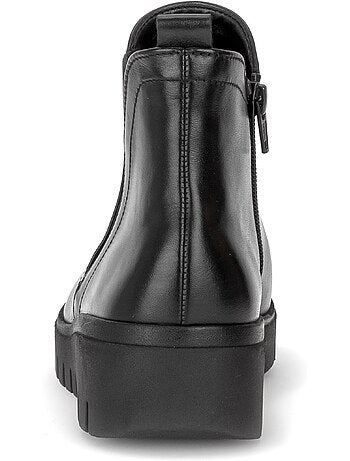 Bottines en cuir lisse