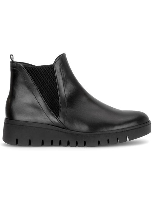 Bottines en cuir lisse - Kiabi Bottines en cuir lisse - Kiabi