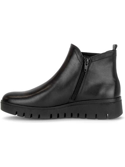 Bottines en cuir lisse - Kiabi Bottines en cuir lisse - Kiabi