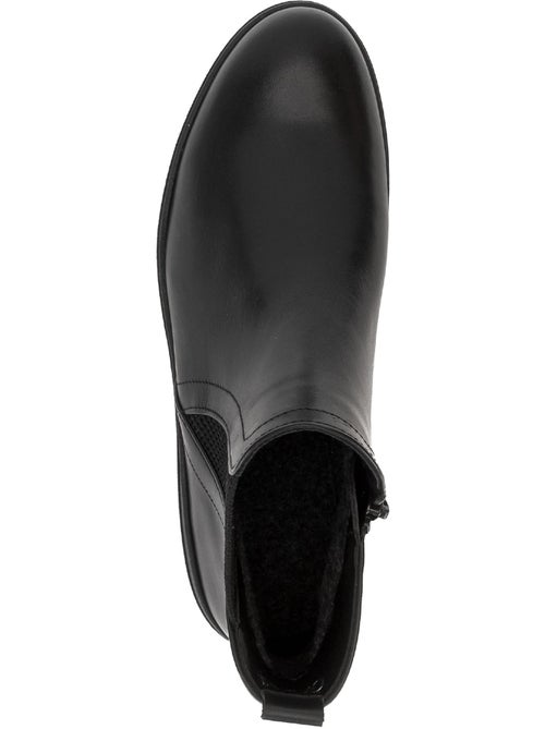Bottines en cuir lisse - Kiabi Bottines en cuir lisse - Kiabi