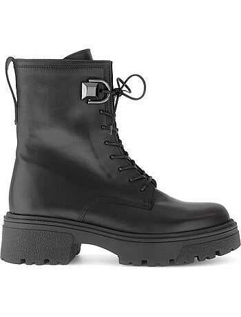 Bottines en cuir lisse