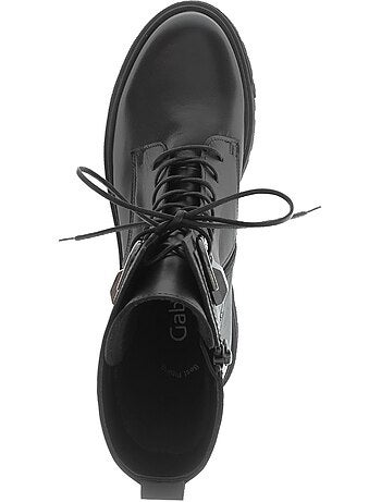 Bottines en cuir lisse