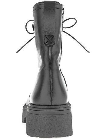 Bottines en cuir lisse