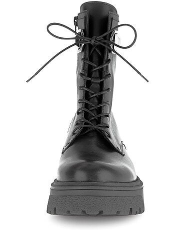 Bottines en cuir lisse